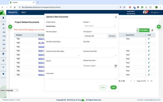 ProjectDocument-Upload